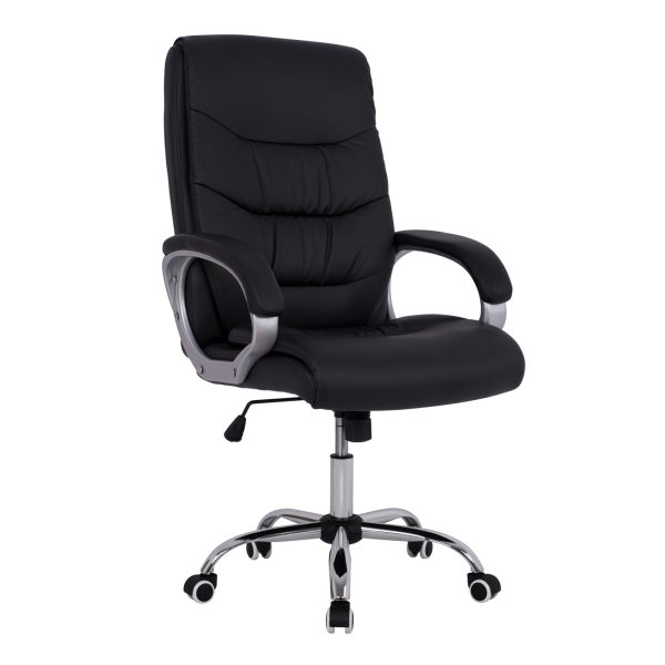 ΚΑΡΕΚΛΑ ΓΡΑΦΕΙΟΥ ZAMORA HM1087.01 ΣΕ ΜΑΥΡΟ ΧΡΩΜΑ 65x68x120 εκ. - HM1087.01