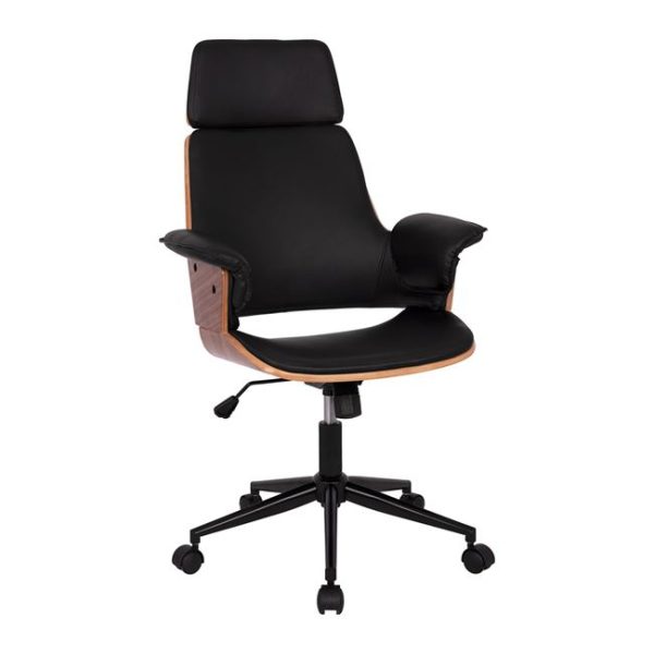 ΚΑΡΕΚΛΑ ΓΡΑΦΕΙΟΥ ΔΙΕΥΘΥΝΤΙΚΗ SUPERIOR PRO HM1110.01 ΚΑΡΥΔΙ-ΜΑΥΡΗ 67x66x120 cm - HM1110.01