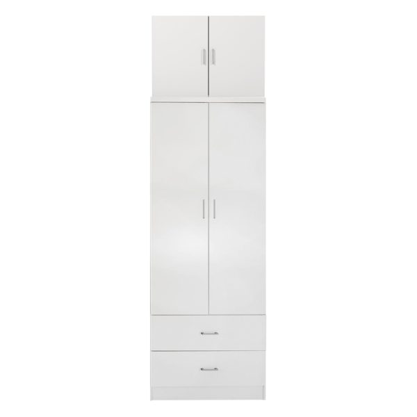 ΝΤΟΥΛΑΠΑ REINA HM21061.05 2ΦΥΛΛΗ ΜΕ ΠΑΤΑΡΙ & 2 ΣΥΡΤΑΡΙΑ-ΜΕΛΑΜΙΝΗ ΛΕΥΚΗ 80x42x241Υεκ - HM21061.05