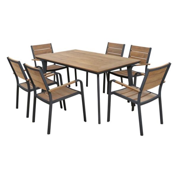 ΣΕΤ ΤΡΑΠΕΖΑΡΙΑΣ 7ΤΜΧ ΣΕ ΓΚΡΙ ΧΡΩΜΑ HM5240.02 - HM5132.12+HM5127.02