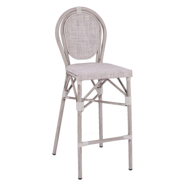 ΣΚΑΜΠΩ ΑΛΟΥΜΙΝΙΟΥ BAMBOO LOOK ΠΑΤΙΝΑ ΛΕΥΚΟ ΜΕ TEXTLINE HM5110 41x52x116 εκ. - HM5110