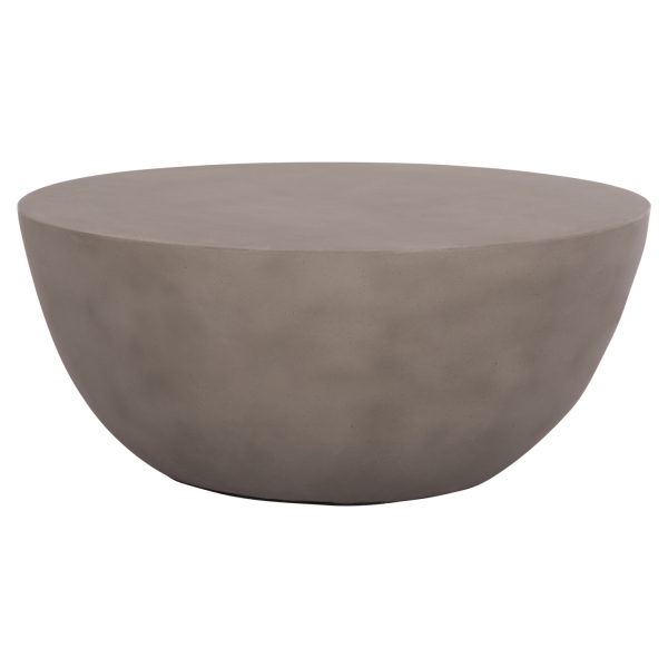 ΤΡΑΠΕΖΙ ΣΑΛΟΝΙΟΥ ΣΤΡΟΓΓΥΛΟ ALLAN HM18162.03 FIBER CEMENT ΣΕ ΓΚΡΙ--Φ92x49Υεκ. - HM18162.03