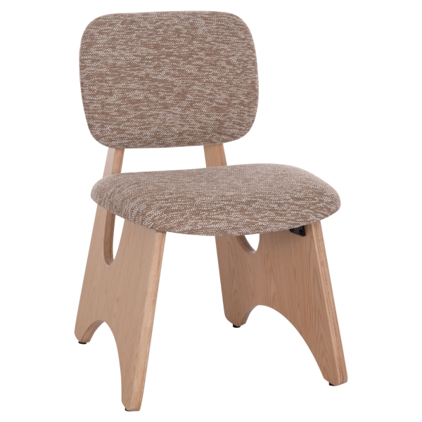 ΚΑΡΕΚΛΑ ΤΡΑΠΕΖΑΡΙΑΣ BELLISI HM18248.01 ΚΑΦΕ ΥΦΑΣΜΑ-PLYWOOD ΧΡΩΜΑ ΔΡΥΟΣ 53x56x78Υεκ. - HM18248.01