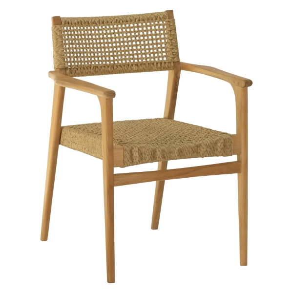 ΠΟΛΥΘΡΟΝΑ NEBO HM9937 ΞΥΛΟ TEAK & ΣΥΝΘ.RATTAN ΣΕ ΦΥΣΙΚΟ ΧΡΩΜΑ 57x63x80,5Υ - HM9937
