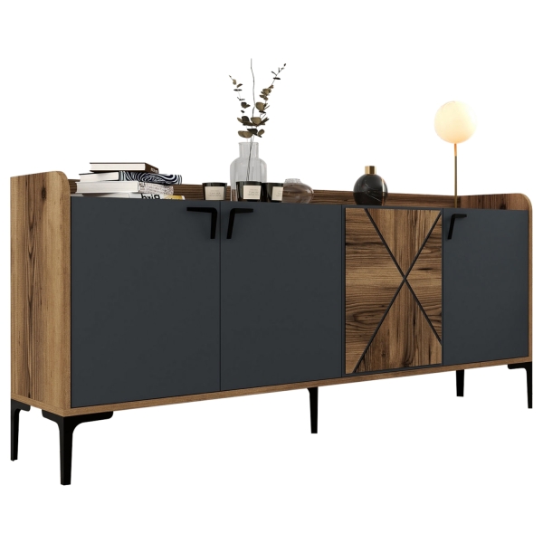 ΜΠΟΥΦΕΣ ΜΕΛΑΜΙΝΗΣ ΚΑΡΥΔΙ ΚΑΙ ΑΝΘΡΑΚΙ 180x35x78Yεκ. HM9433.01 - HM9433.01