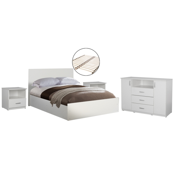 ΣΕΤ ΚΡΕΒΑΤΟΚΑΜΑΡΑΣ 5ΤΜΧ ADLER HM11758.03 ΜΕΛΑΜΙΝΗ ΛΕΥΚΗ-ΓΙΑ ΣΤΡΩΜΑ 160x200εκ - HM11758.03