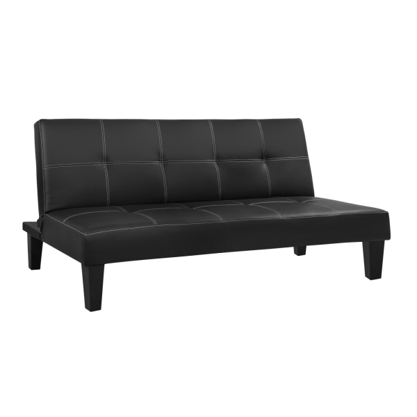 ΚΑΝΑΠΕΣ ΚΡΕΒΑΤΙ 3Θ HM3002.02 ΜΑΥΡΟΣ PU ΜΕ ΓΑΖΙΑ 186x90x82 - HM3002.02