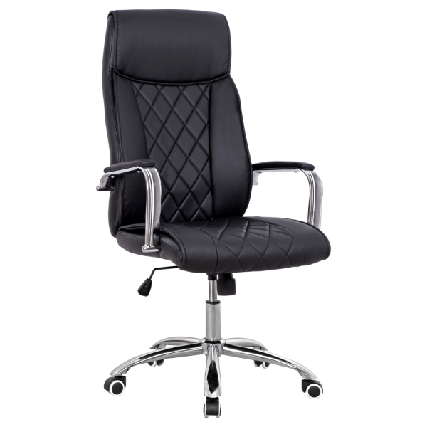 ΚΑΡΕΚΛΑ ΓΡΑΦΕΙΟΥ SHAILA HM1104.01 ΣΕ ΧΡΩΜΑ ΜΑΥΡΟ 64x68x(116-123)cm - HM1104.01