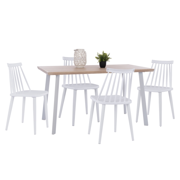 ΣΕΤ ΤΡΑΠΕΖΑΡΙΑΣ 5ΤΜΧ OFIRA HM10634 MDF TOP ΣΕ SONAMA--ΛΕΥΚΕΣ ΚΑΡΕΚΛΕΣ - HM10634