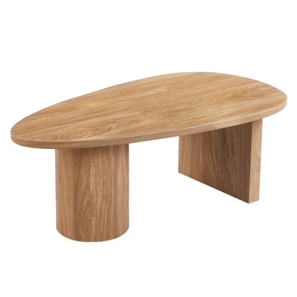 ΤΡΑΠΕΖΙ ΣΑΛΟΝΙΟΥ ΟΒΑΛ ALPER HM18327 MDF ΣΕ SONAMA ΧΡΩΜΑ 110x60x40Υεκ - HM18327